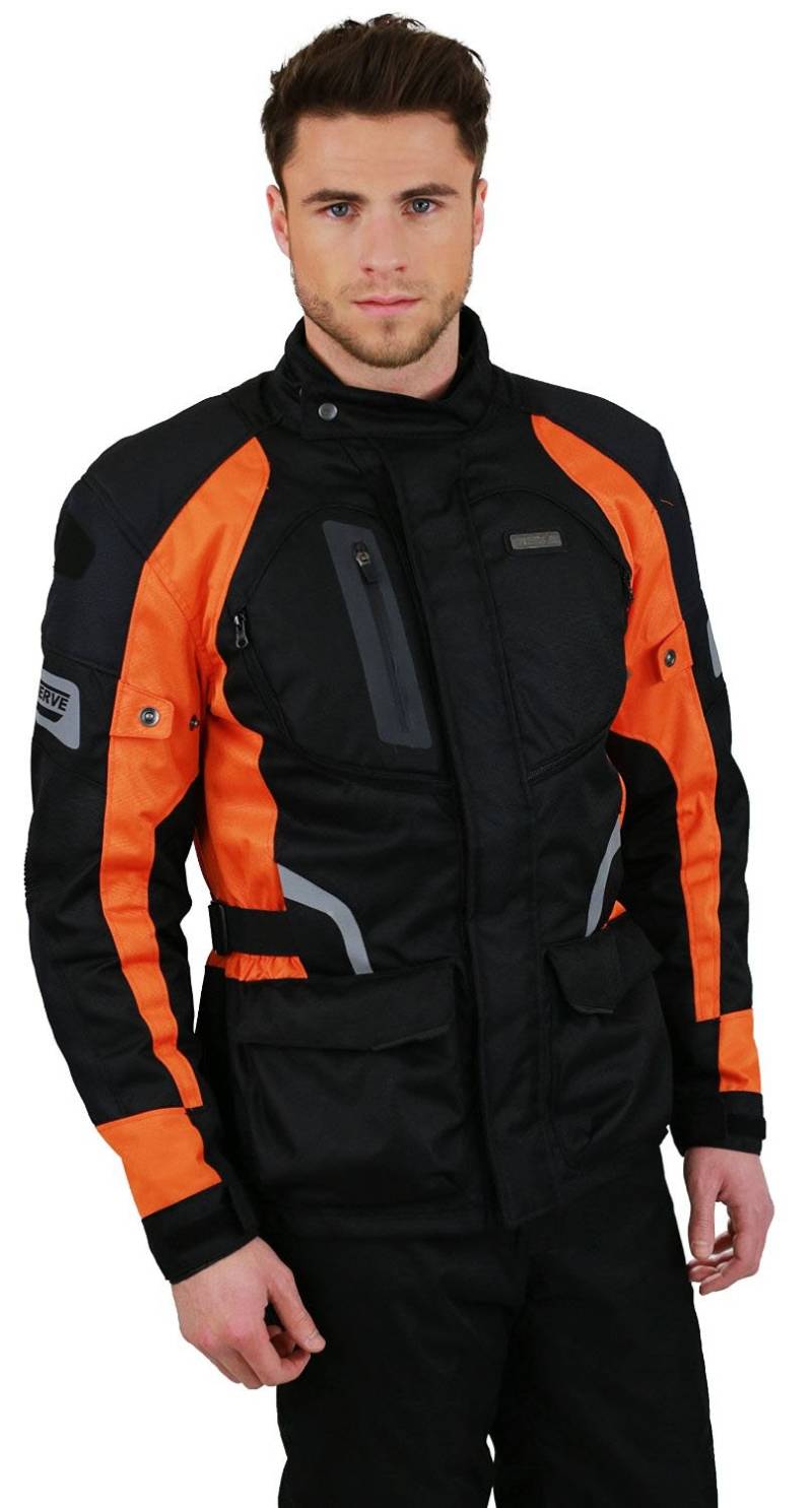 Nerve Spark Jacke, Schwarz/Orange, XL von Nerve