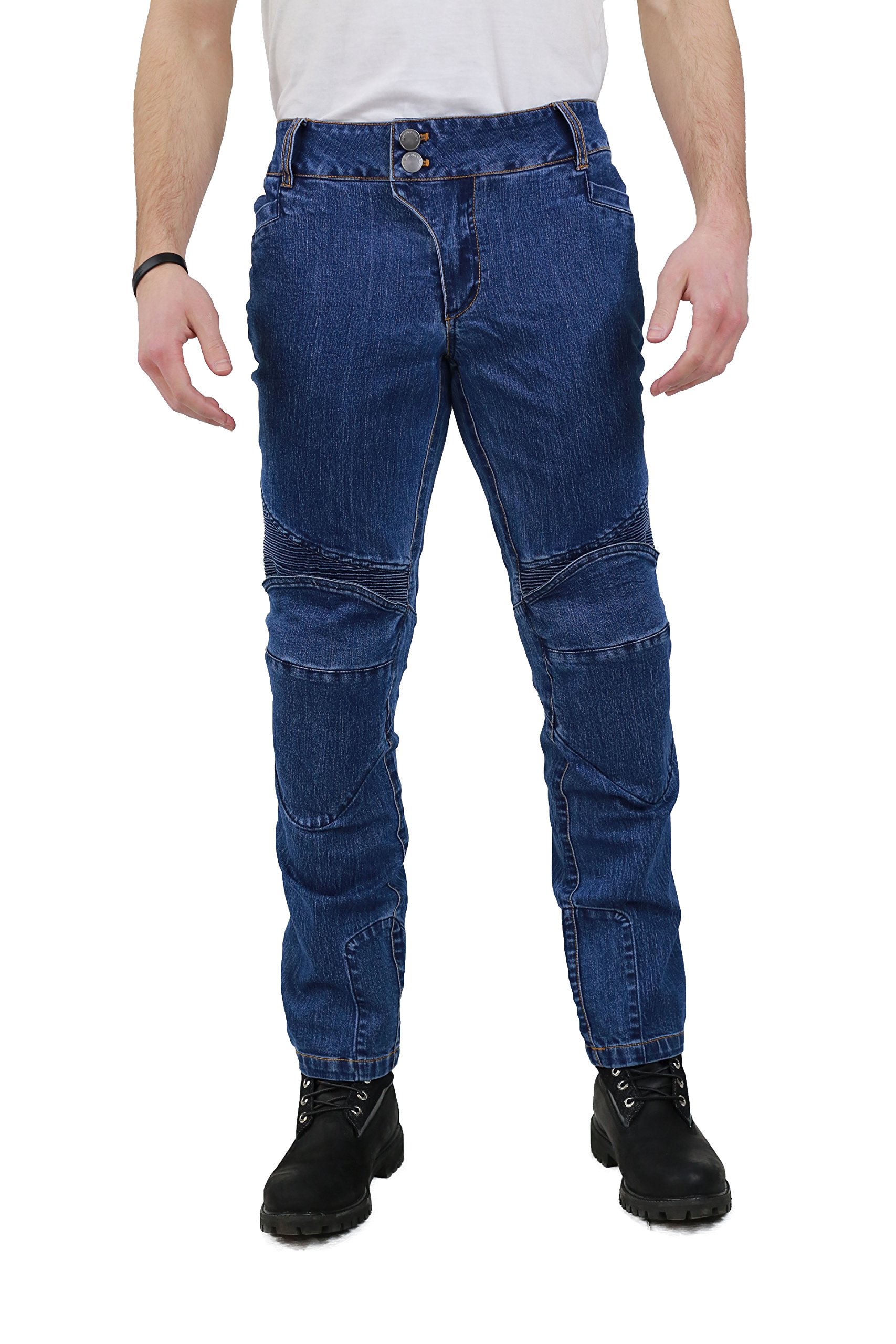 Nerve Ranger Herren Motorrad Jeans Hose, Blau, XXL von Nerve