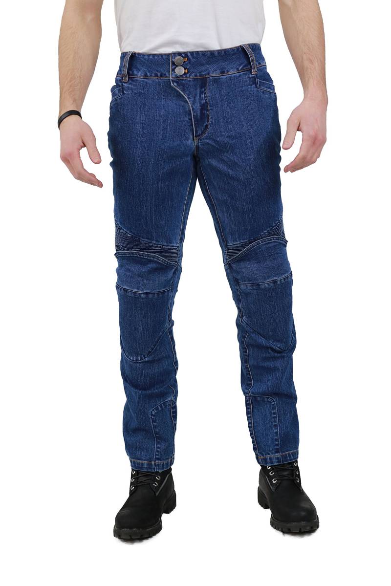 Nerve Ranger Herren Motorrad Jeans Hose, Blau, 3XL von Nerve