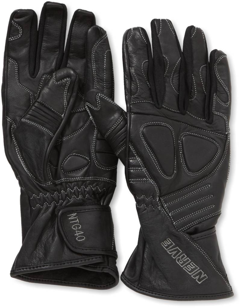 Nerve Dark Leather Handschuhe, Schwarz, XL von Nerve