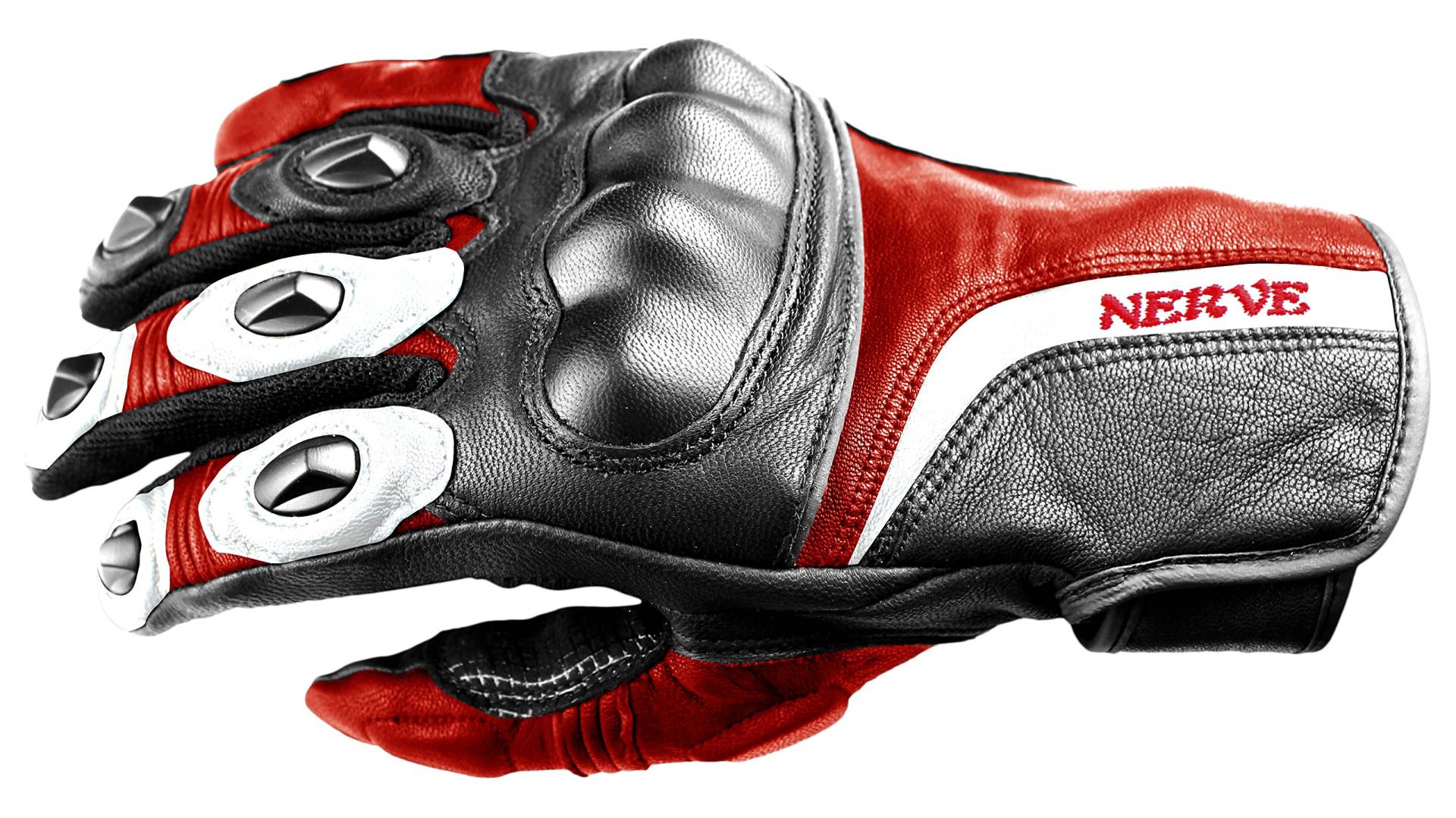 Nerve KQ11 Touring Handschuhe, Schwarz/Rot, 12 von Nerve