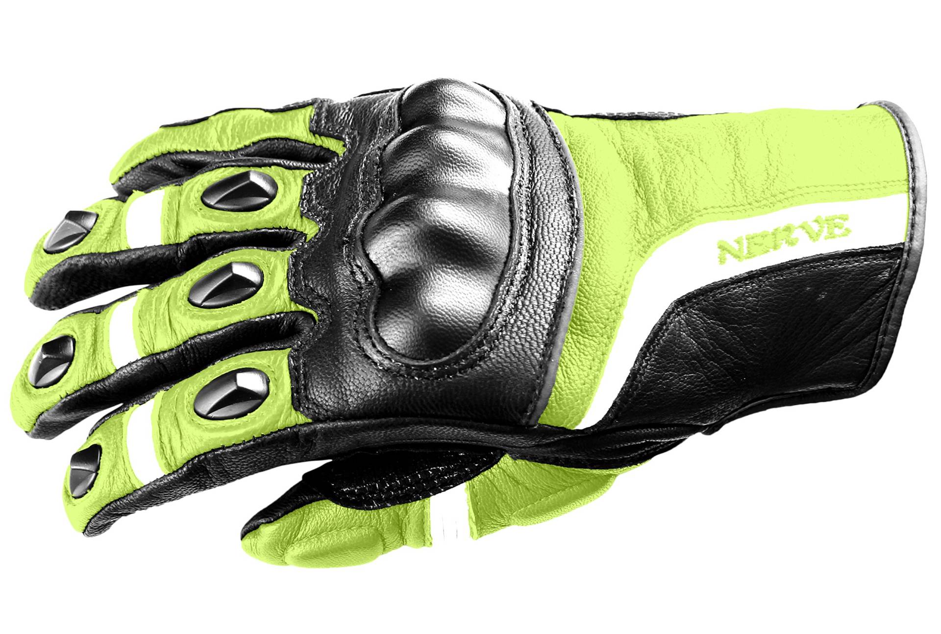 Nerve KQ12 Touring Handschuhe, Schwarz/Neongrün, 11 von Nerve