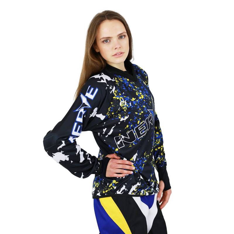 Nerve Motocross Shirt, Blau, XXXL von Nerve