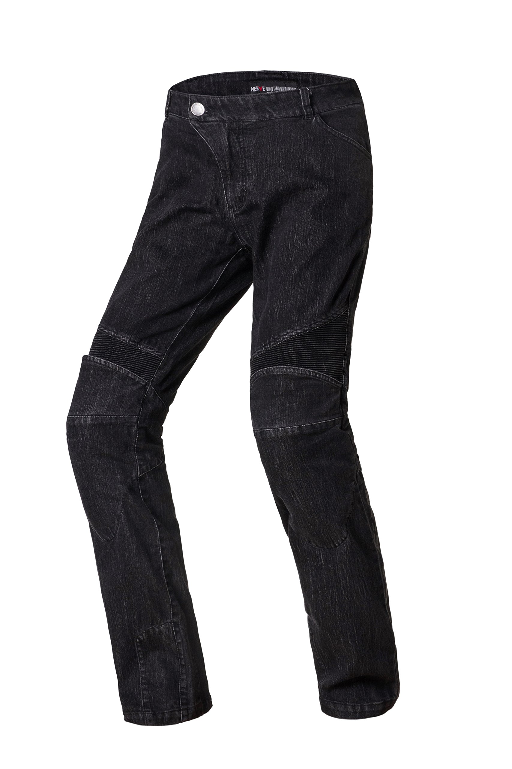 Nerve Ranger Herren Motorrad Jeans Hose, Schwarz, XL von Nerve