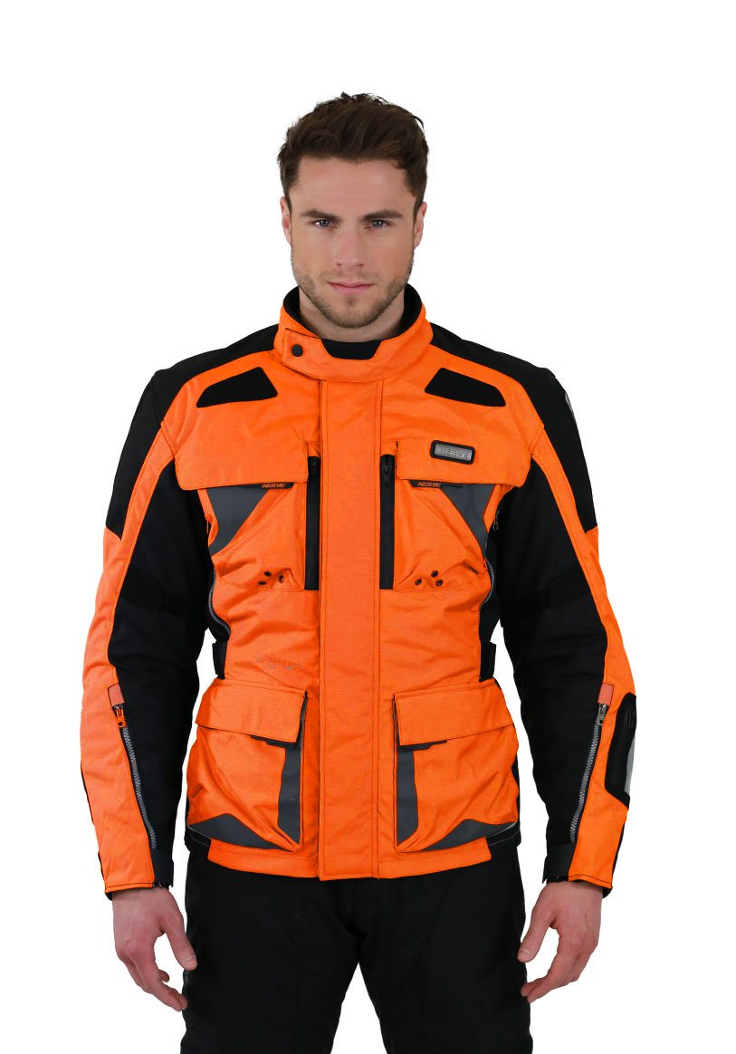 Nerve Tengri Motorrad Tourenjacke, Orange, XL von Nerve