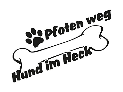 Plott Aufkleber Pfoten Weg Hund Im Heck Sticker Dog Love Tuning Tierliebe von NetSpares