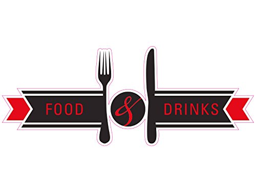 1 x Aufkleber Food & Drinks Raststätte Restaurant Pizzeria Fun Sticker Decal OEM von NetSpares