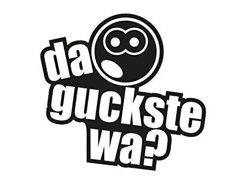 Plott Aufkleber Da guckste wa Smiley Smile Gucken Sticker Schauen Fun Gag US von NetSpares