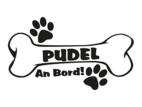 Plott Aufkleber Hundeknochen Pudel An Bord Pfote Hund Dog Bone Knochen von NetSpares