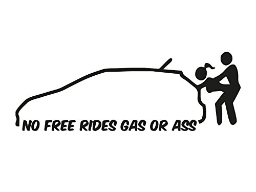 NetSpares Plott Aufkleber No Free Rides Gas or Ass Sticker Tuning Shocker Fun Gag von NetSpares