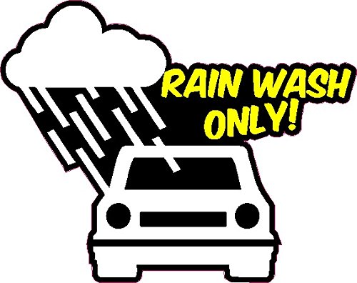 NetSpares 1 x Aufkleber Rain Wash Only Sticker Static Stance Shocker Tuning Turbo Fun Gag von NetSpares