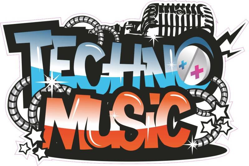 NetSpares 1 x Aufkleber Techno Music Logo Electro DJ Tuning Shocker Party Disco Sticker von NetSpares