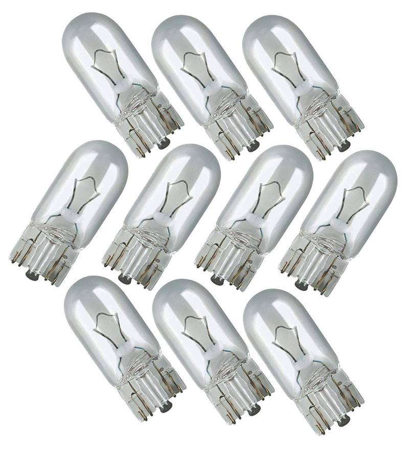 10 x Quality Car Push Fit 501 Wedge Base 12 Volt 5 Watt Capless Sidelight Bulbs von Netagon