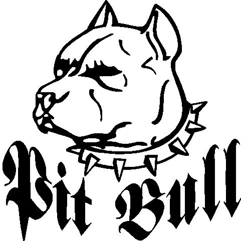 NetSpares Plott Aufkleber Pit Bull Hund Dogge Pitbull Dog Sticker Tuning Static Fun von NetSpares