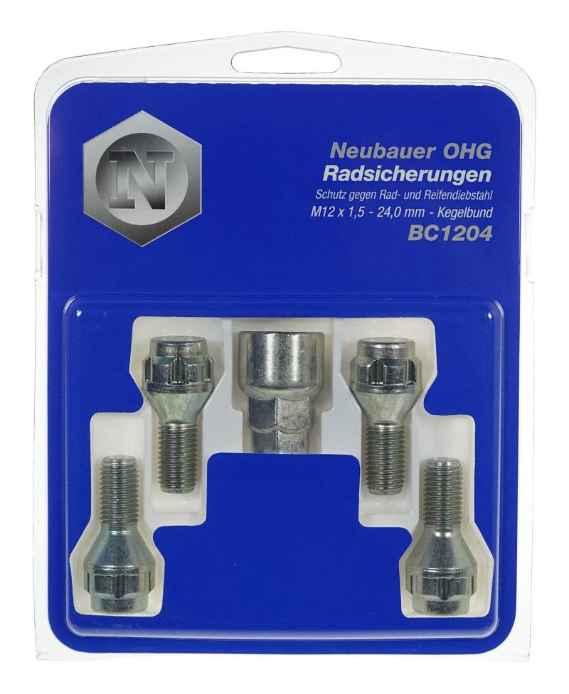 BC1204 Raddiebstahlsicherungsbolzen M12x1,5, Kegelsitz, Schaftlänge 24,0mm, Schlüsselweite 17mm /19mm von Lampa