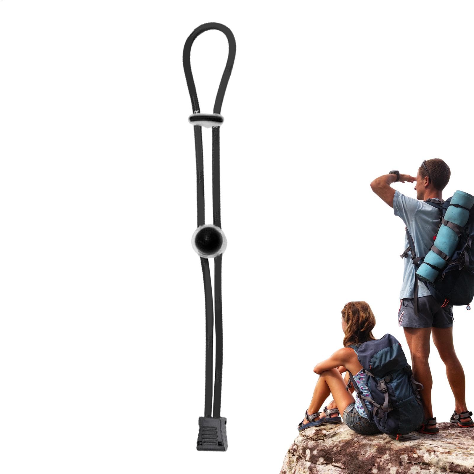 Rucksack Elastic Seil Fixing -Schnalle - Verstellbarer Kabelclip, sichere Gurthalter | Langlebige elastische Kabelschnalle, Schnellfreisetzungs-Seilklemme, Mehrzweckverschluss, Outdoor-Ausrüstung, um von NevPuose