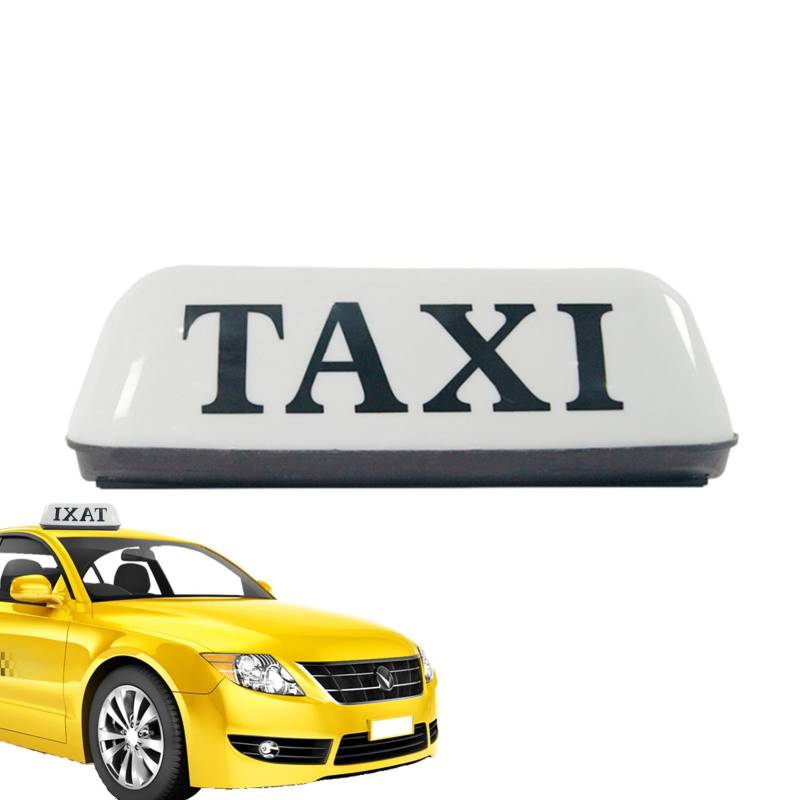 Taxi -Dachschild - LED -Taxi -Leuchtdachlampe, klassisches Taxi -Top -Schild | 12V Retro -Taxischild für Auto, beleuchtete Taxi -Indikator, universelles Taxi -Dachlicht für Mitfahrer, Taxifahrer und p von NevPuose