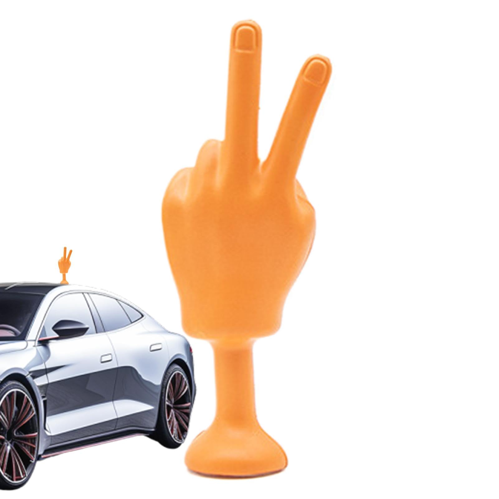 Nevalerra Autodachdekoration - 3dShaking Hand Car Dekoration, Gestenstatue -Helm Aufkleber Aufkleber -Aufkleber Handmodell für Männer Frauen, Automobilmotorräder Zubehör von Nevalerra