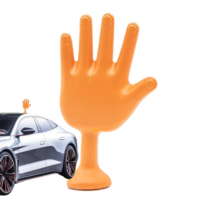 Nevalerra Funny Car Decor, 3dShaking Hand Car Dekoration, Gestenstatue, Helmaufkleber -Aufkleber -Ornamente Handmodell für Männer Frauen, Automobilmotorräder Zubehör von Nevalerra