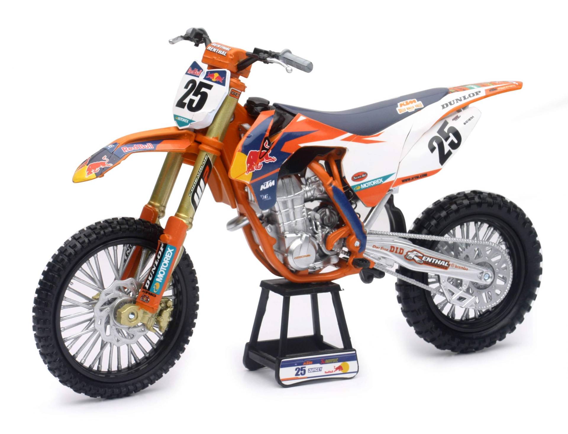 New Ray, 1:10 Red Bull KTM 450 SX-F Marvin Musquin Modellfahrrad, orange/weiß/schwarz/blau/rot/gelb, 57963 von NewRay