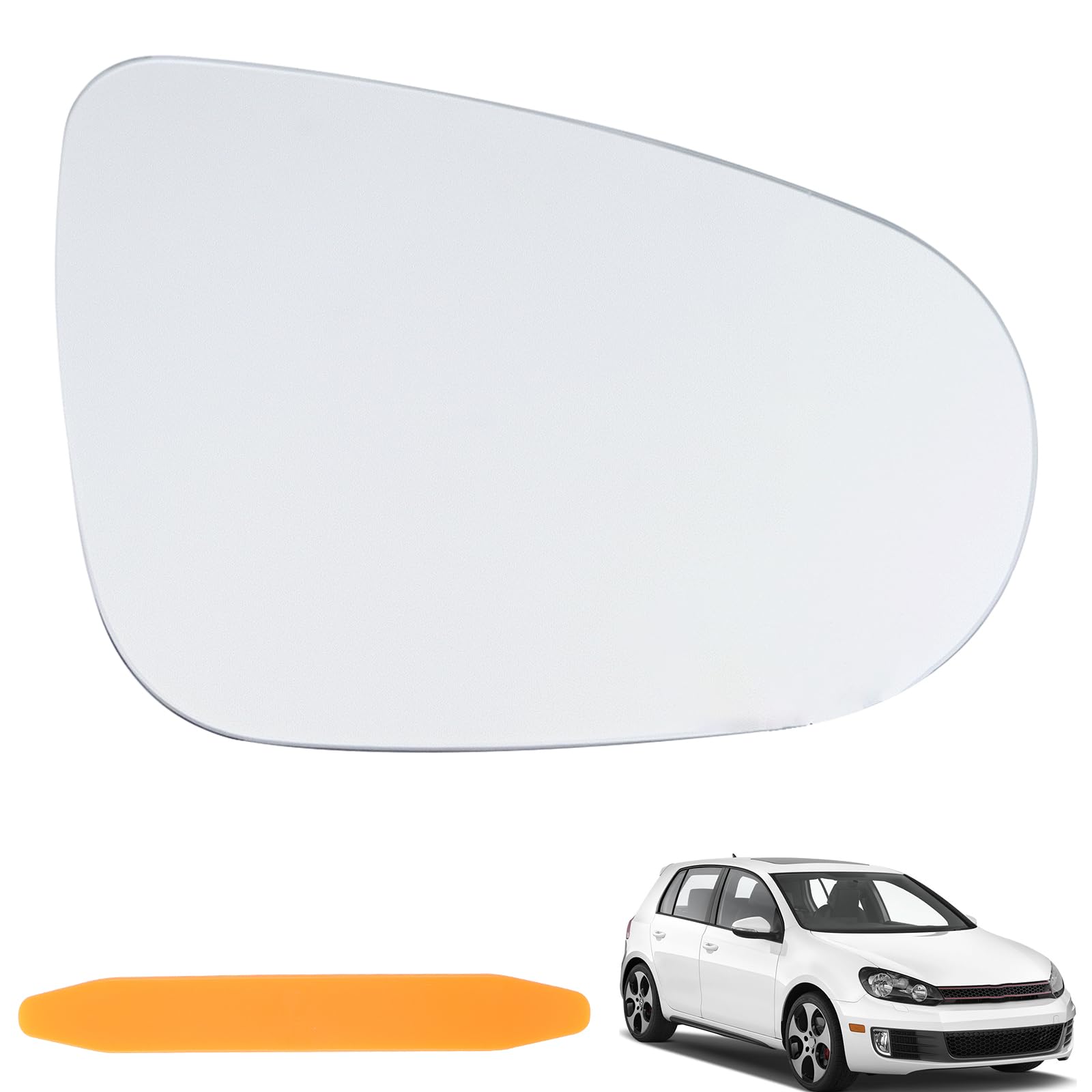 NewZC Beifahrerseite Spiegelglas G-olf 6 Rechts Beheizbar Außenspiegel Glas mit Hebelwerkzeug für VW G-olf 6 MK6 2010-2014/ GTI 2010-2014/VW VI 2008-2013/VW VI Cabriolet 2011-2016/VW 1T3 2010-2015 von NewZC