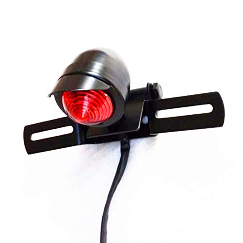 Motorrad Bullet Brake Stop Rücklicht Lampe für Vintage Retro Old School DIY Cruiser Cafe Racer Custom (Schwarz) von Newland2019