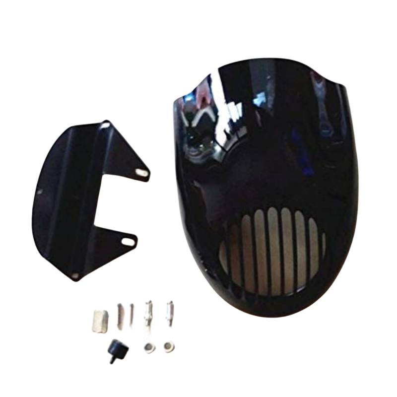 Newland2019 Schwarz Motorrad Grill Scheinwerfer Scheinwerfer Maske Verkleidung Flyscreen Visier für Harley XL883 XL1200 FX XL Sportster Dyna Cruiser Chopper Custom von Newland2019