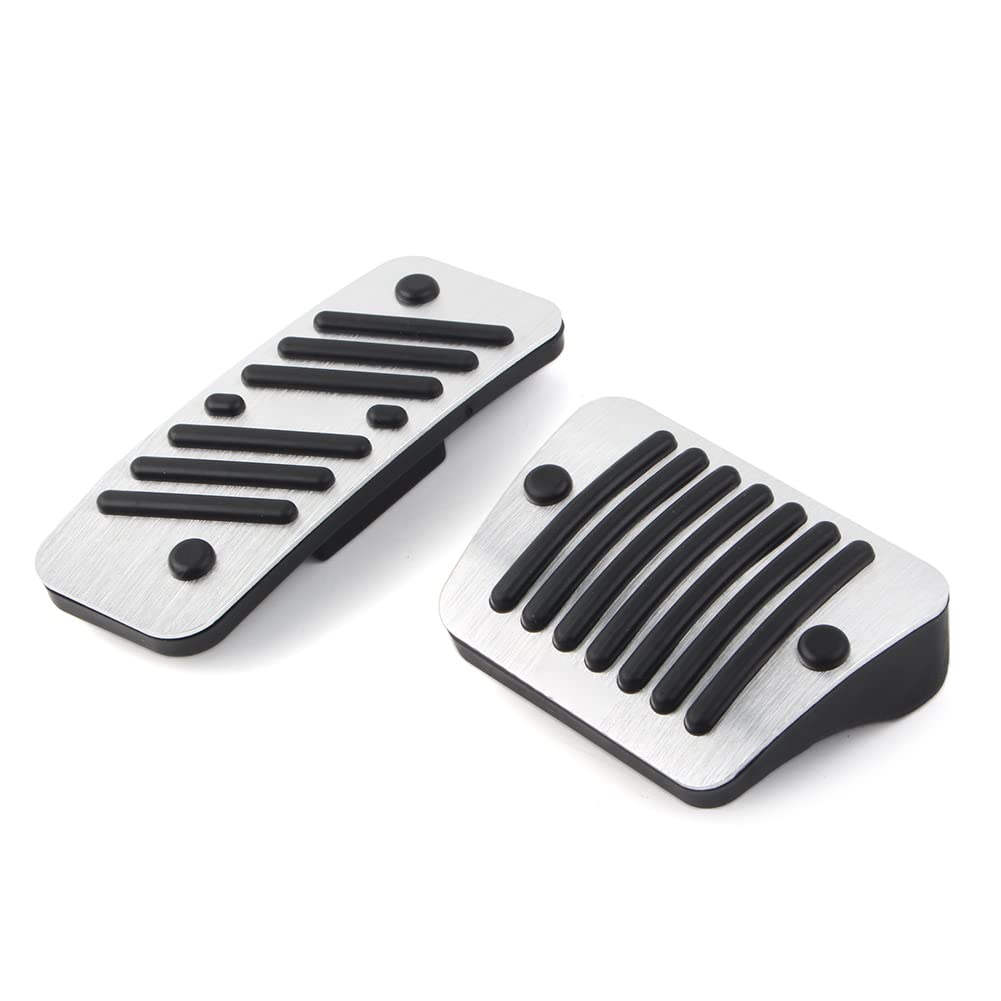 Newsmarts Sport Gas Pedal Bremse Abdeckung Pads Nicht Bohren Pedalabdeckungen Kompatibel für Jeep Cherokee KL 2014-2019 von Newsmarts