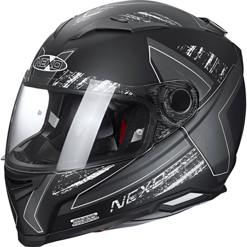 Nexo Integralhelm 3 Composite Race silber dekor XL von Nexo