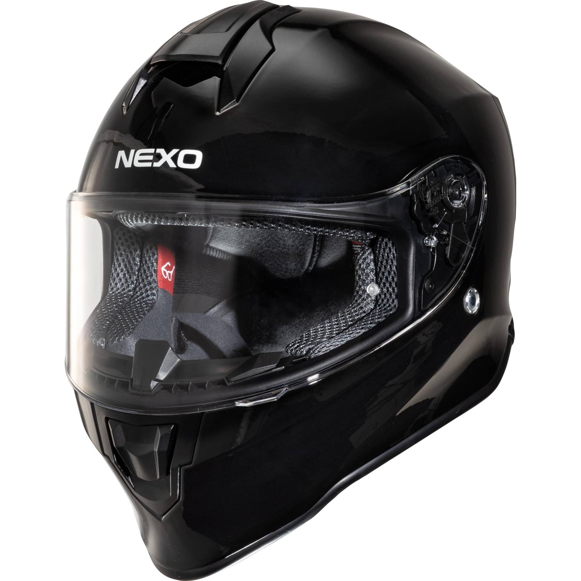 Nexo Integralhelm Basic III - Hoher Komfort, Sicherheit gewährleistet - Thermoplast, schwarz, Größe M von Nexo