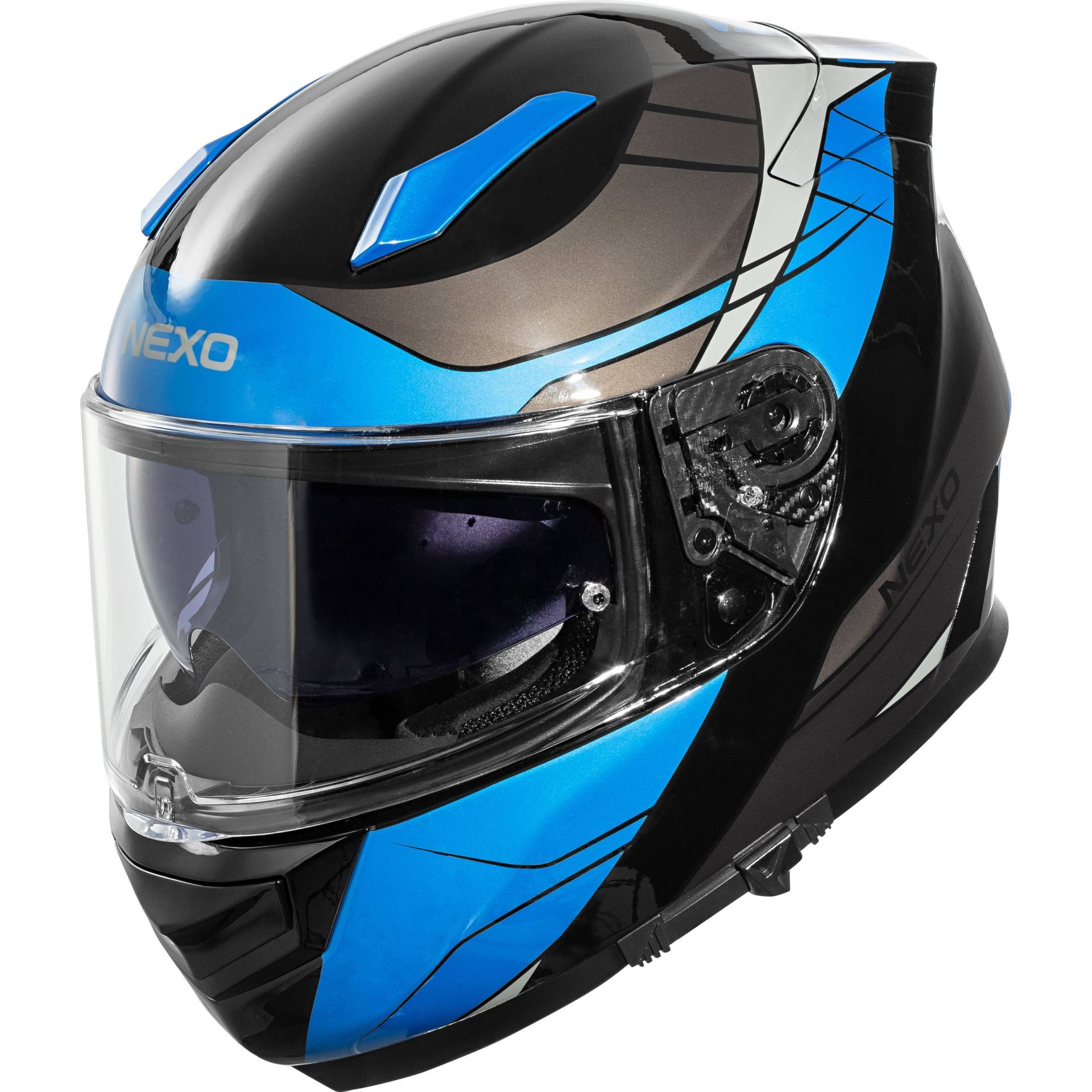 Nexo Integralhelm Fiberglas Sport III Blau Dekor S von Nexo