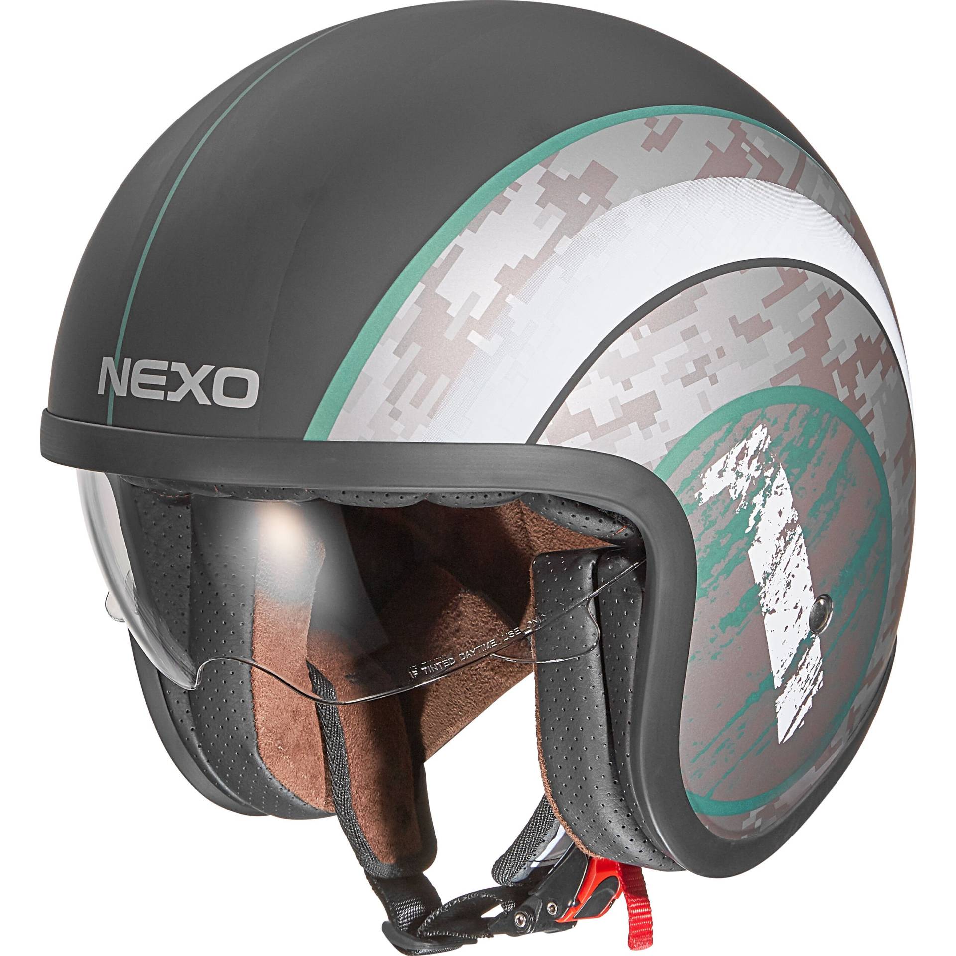 Nexo Jethelm Urban Style Camo Grau/Grün Dekor #20 XL von Nexo