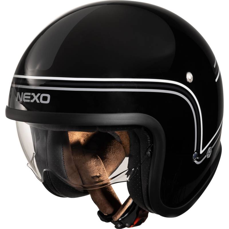 Nexo Jethelm Urban Style II Schwarz/Weiß Dekor #24 M von Nexo