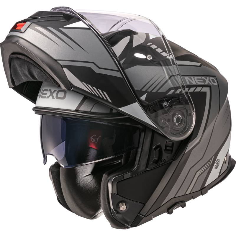 Nexo Klapphelm Comfort II silber/weiß dekor #22 XL von Nexo