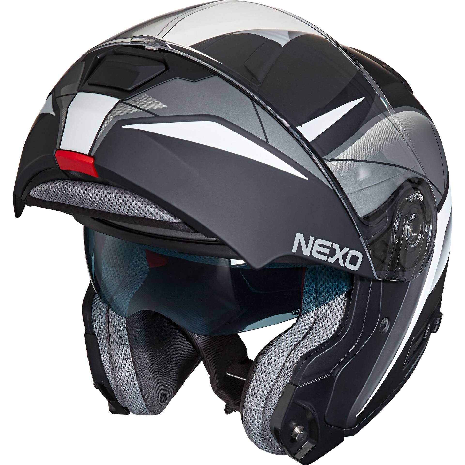 Nexo Klapphelm Comfort silber/weiß dekor #20 L von Nexo