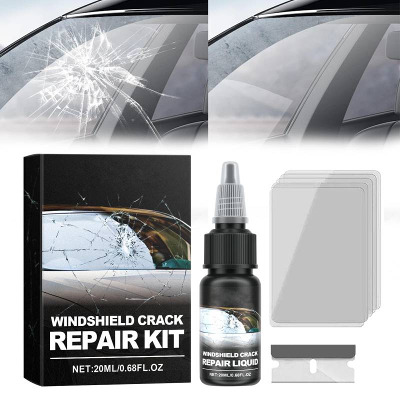 Nexoria Windschutzscheibe Reparaturset, Steinschlag Reparaturset Windschutzscheibe Auto Windschutzscheibe Riss Reparatur Flüssigkeit Auto Glas Reparatur Set Reparatur von Windschutzscheiben (1pc) von Nexoria