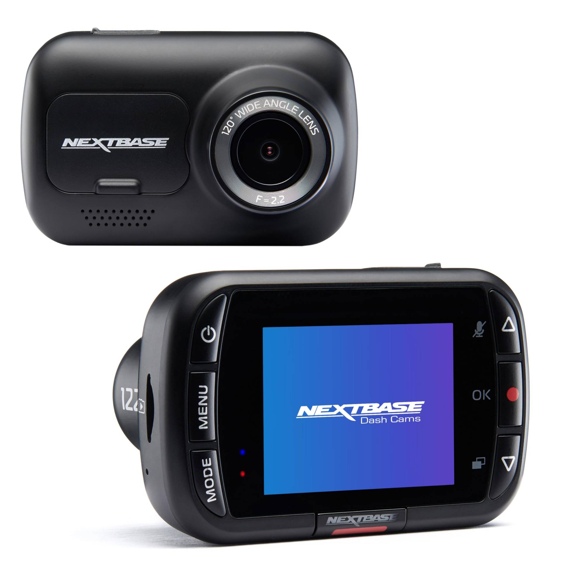 Nextbase 122 – Autokamera Dashcam Auto – Full 720p/30fps HD Aufzeichnung - 120° Weitwinkel GSensor Parküberwachung Kompatibel mit Polarisationsfilter von NextBase