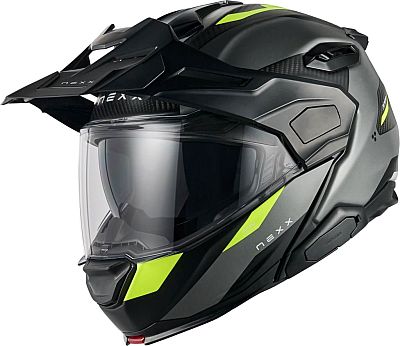 Nexx X.Lifecountry Terra, Klapphelm - Matt Schwarz/Grau/Neon-Gelb - 3XL von Nexx