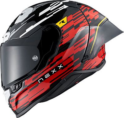 Nexx X.R3R Glitch Racer, Integralhelm - Schwarz/Rot/Weiß - XXL von Nexx