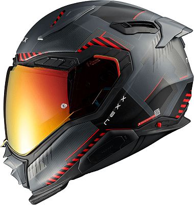 Nexx X.WST3 Fluence, Integralhelm - Matt Schwarz/Grau/Rot - XL von Nexx