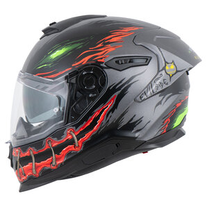 Nexx Y.100 R Night Rider Integralhelm Anthrazit Schwarz Rot Grün Matt von Nexx