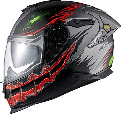 Nexx Y.100R Night Rider, Integralhelm - Matt Schwarz/Grau/Rot - L von Nexx