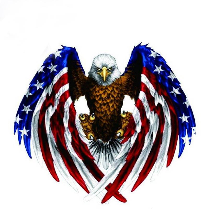 Nicfaky Aufkleber Aufkleber Motorrad Eagle USA Flagge von Nicfaky