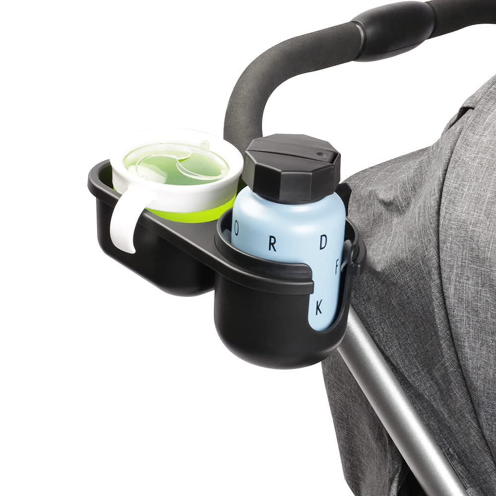 Niciksty Getränkehalter Kinderwagen mit Snack Tablett, 2-in-1 Universal Becherhalter Kinderwagen mit Snackhalter für Kinderwagen, Rollstuhl, Walker von Niciksty