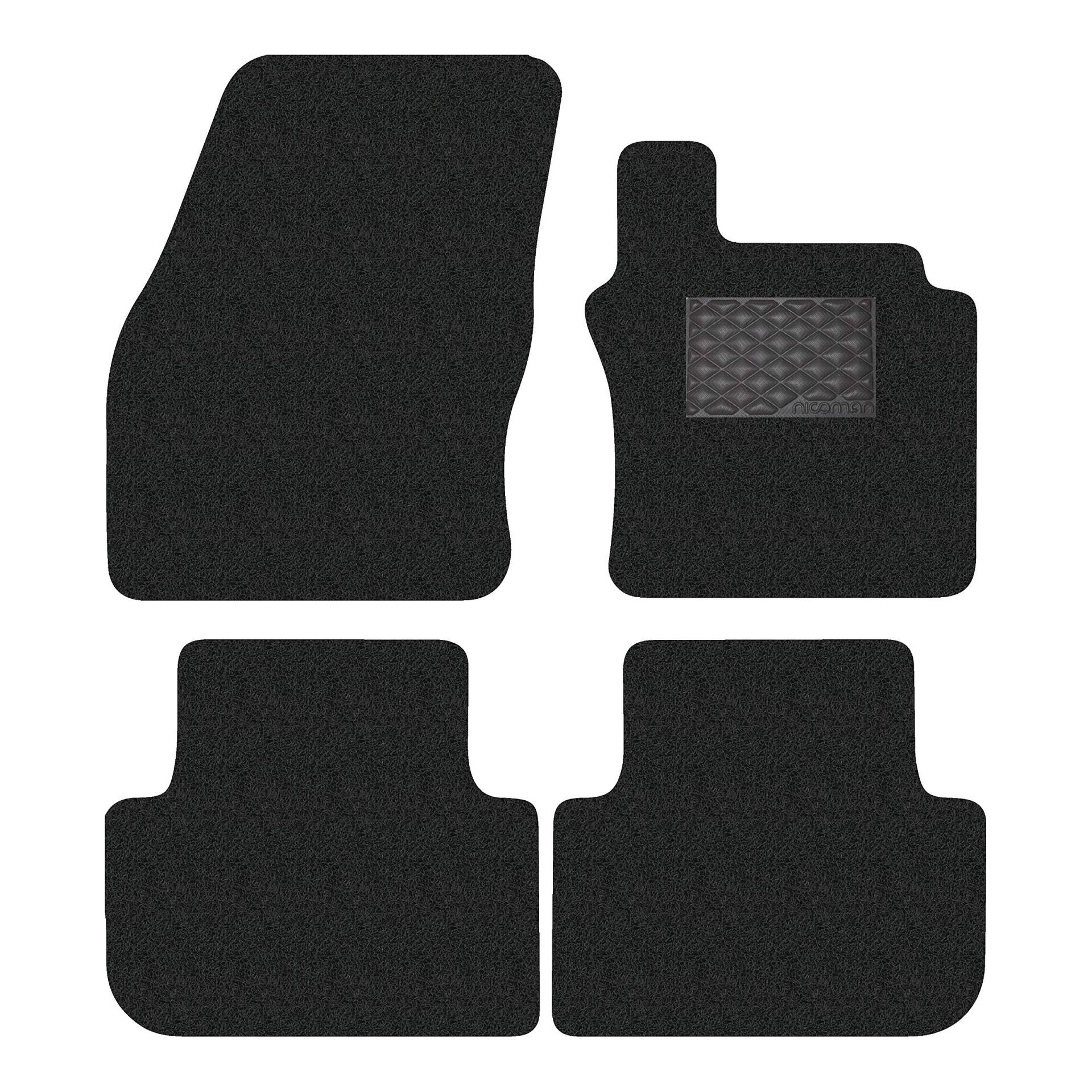 Nicoman Spaghetti Allwetter-Automatten, passgenau für Tiguan MK2 SUV 2016–2019 (komplettes Set 4-teilig, schwarz), 8-MM-C1239-VW-TIGUAN-MK2-BK-FU von Nicoman