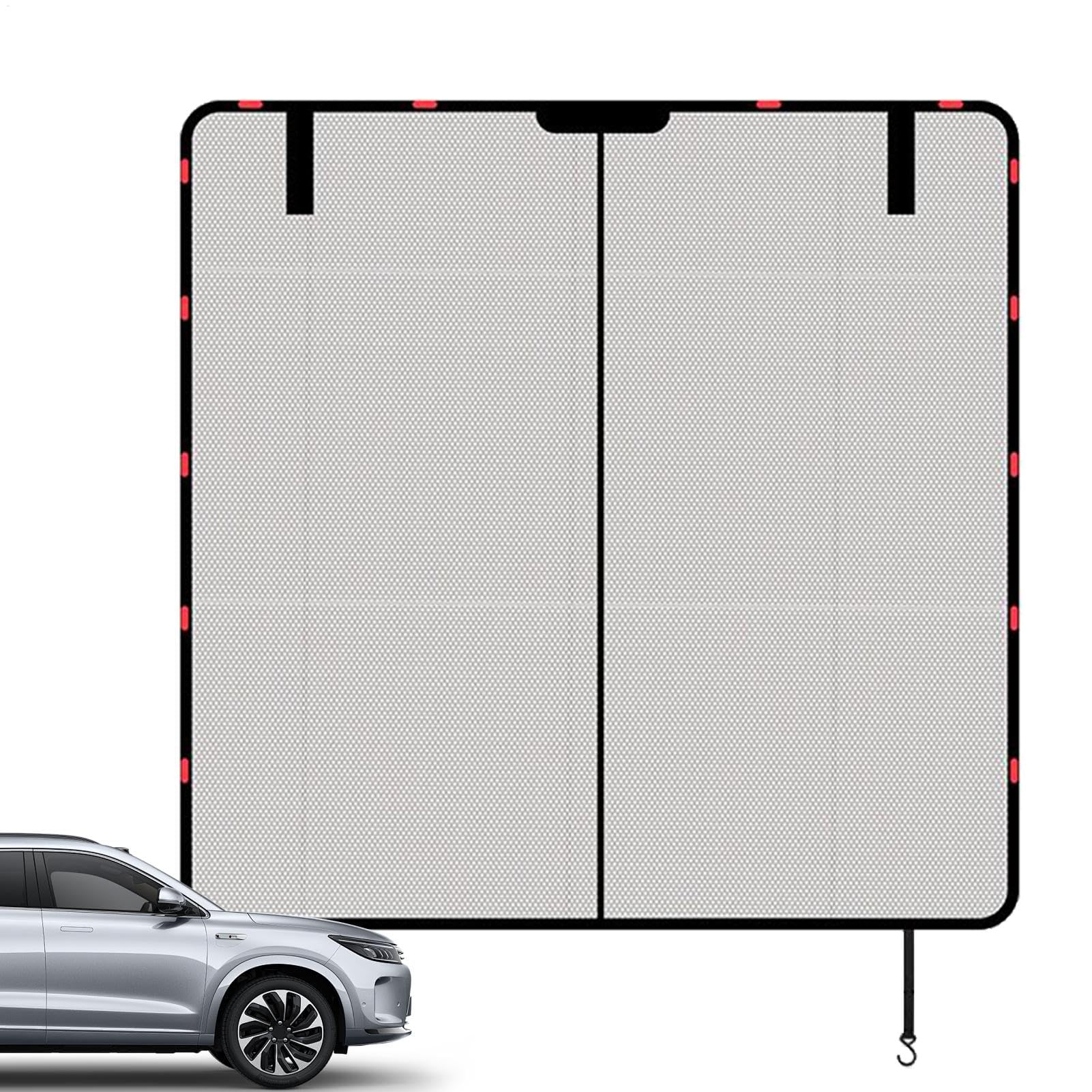 Niesel Autonetz für Heckklappen, Auto Trunk Fly Net - Mesh Screen Sun Protection Heckklappe NET,Sun Shade Car Accessoires, Campingzubehör Fenstertöne für den Schutz des Lüftungsschutzes von Niesel