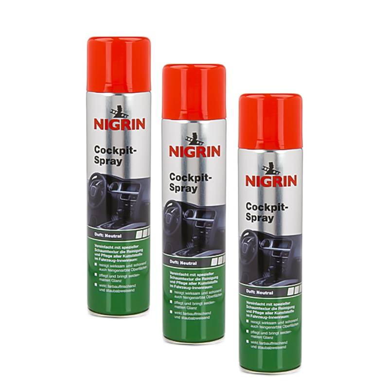 NIGRIN 3X 74156 Cockpit-Spray Neutral 400 ml von NIGRIN