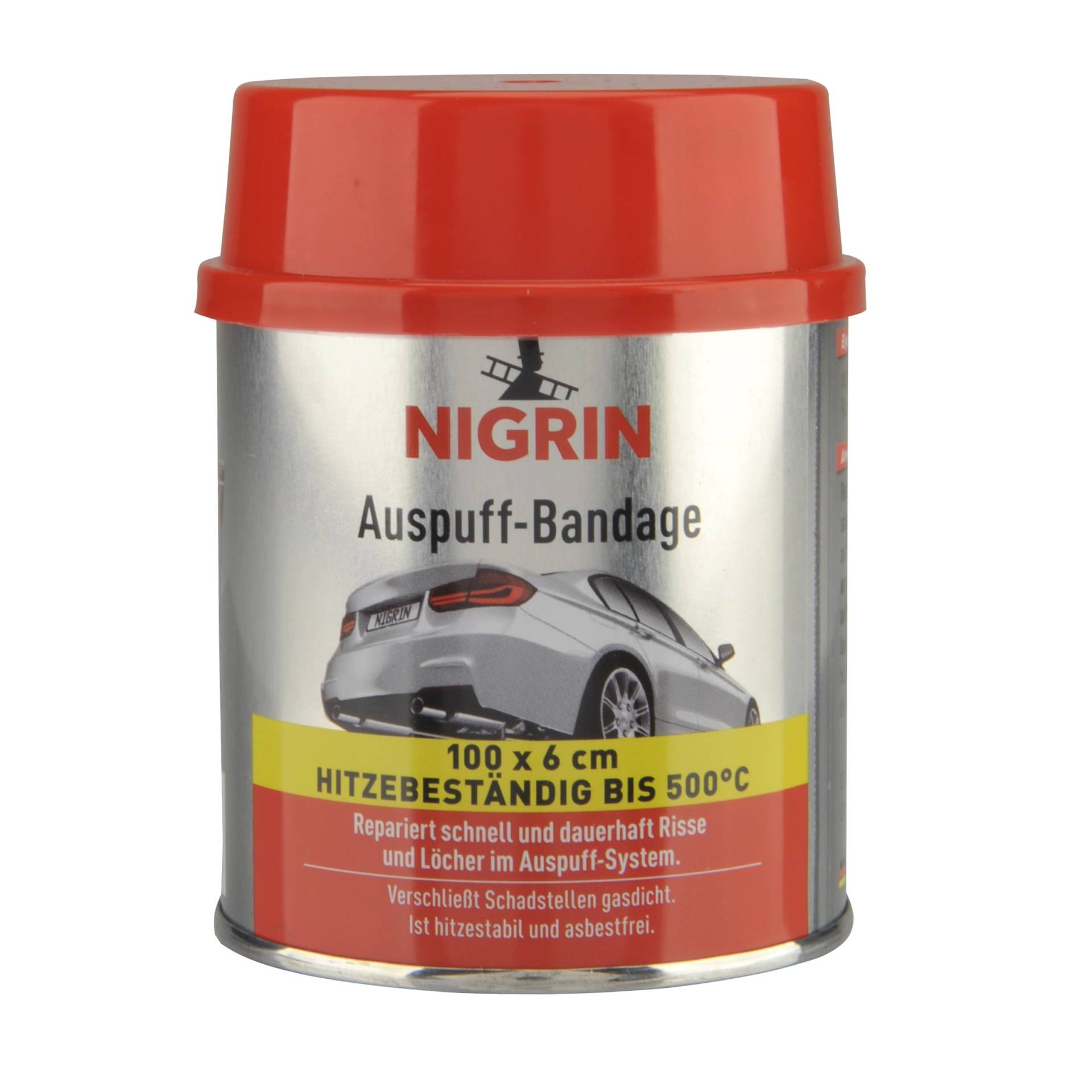 NIGRIN Auspuff-Bandage 100 cm, asbestfrei, repariert schnell und dauerhaft Risse und Löcher, 200 g von NIGRIN