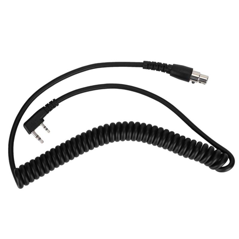 Audiokabel, Funkkabel, Zwei-Wege-Handfunkkabel, Headset-Kabel Kopfhörerkabel 2-Pin auf 5-Pin-Spiralkabel Kabel Passend für Zwei-Wege-Funkgeräte und Headsets von Niiyen