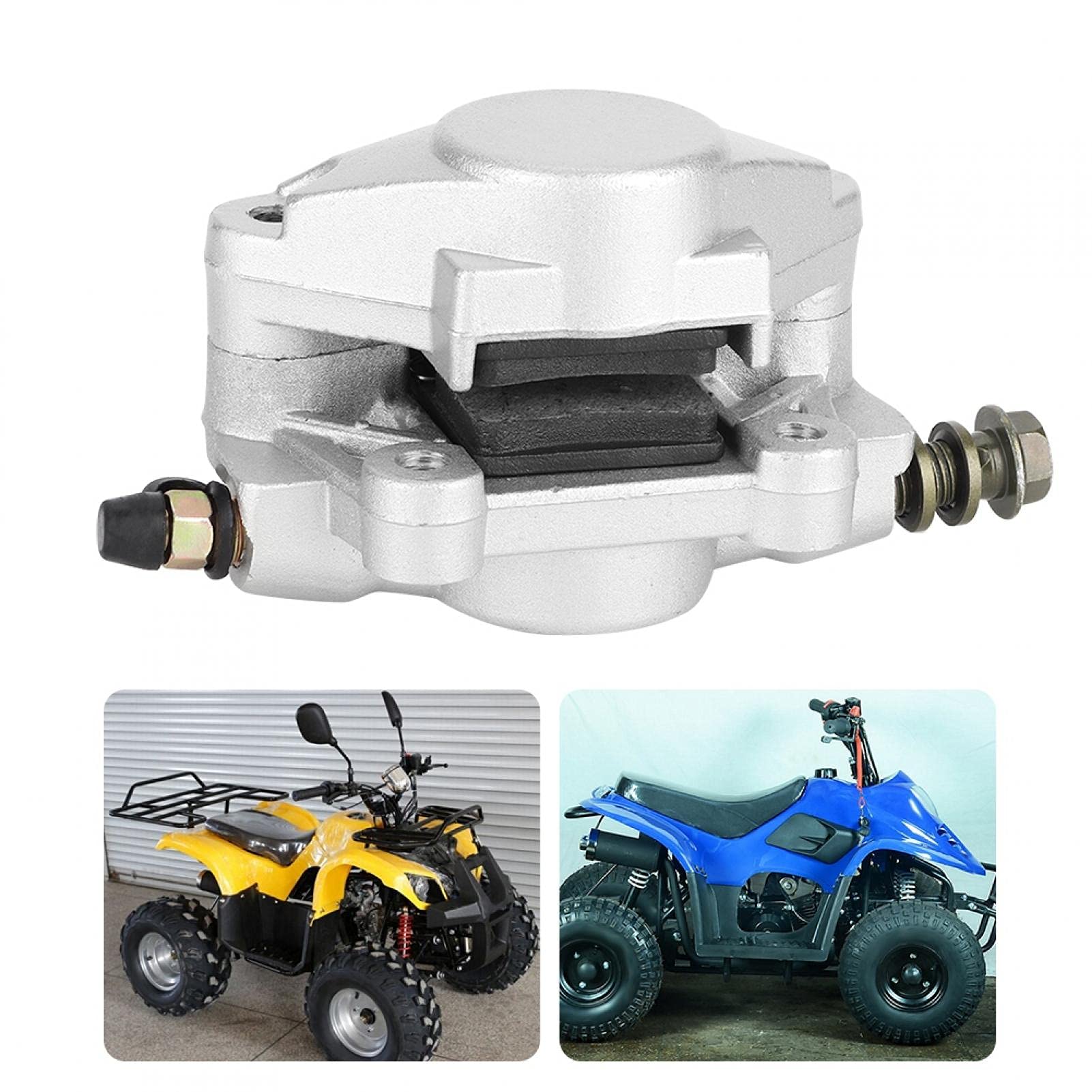 Dirt Bike ATV Hinterradbremssattel, Aluminiumlegierung Hinten Hydraulischer Bremssattel Passt für Bull Quad Dirt Bike ATV 150cc 250cc, Allgemeine Motorradumbauteile von Niiyen